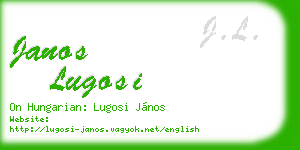 janos lugosi business card